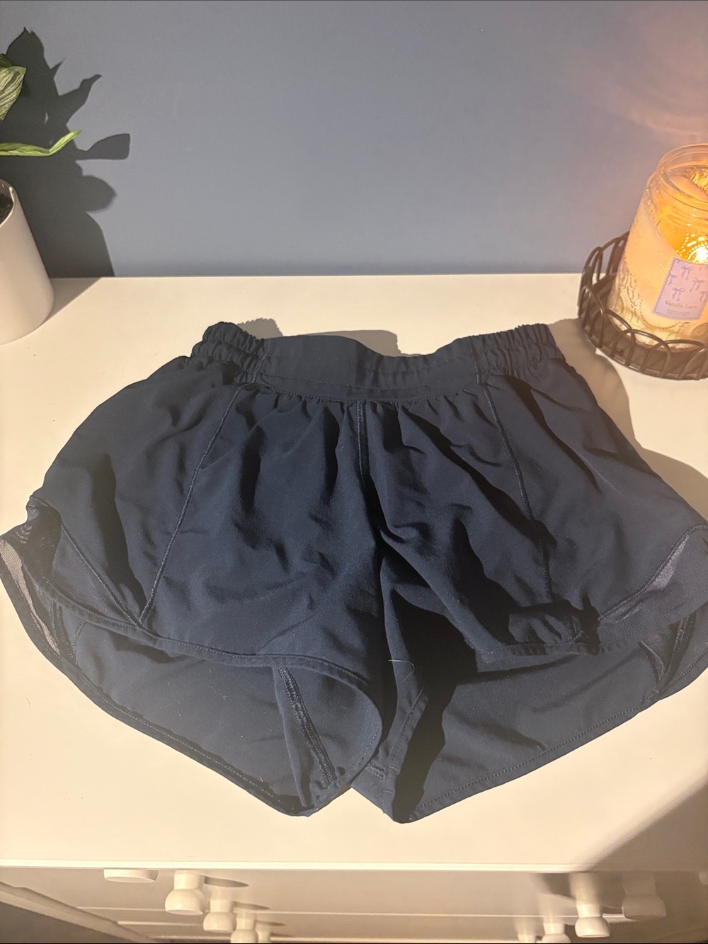 lululemon athletica Navy Athletic Running Shorts 4in